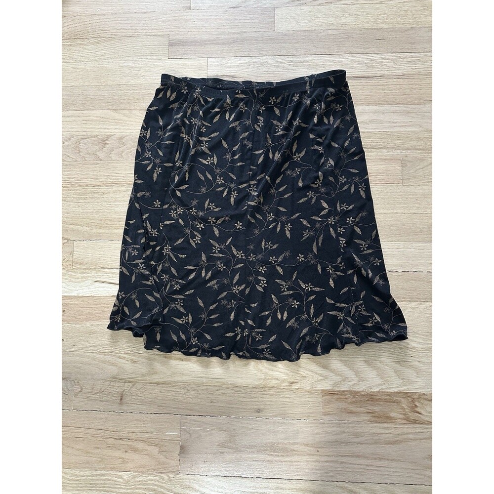 Briggs Womens Y2K Dark Floral Fairy Grunge Black Skirt Size Large Whimsigoth